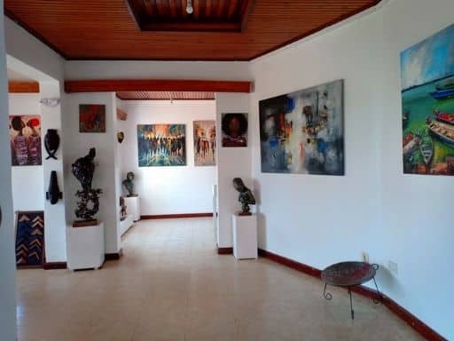 Inside one of the many art galleries in Kampala, Uganda.