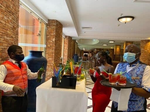 Serena Hotel's cocktail bar is a great addition to Sunday brunch in Kampala.
