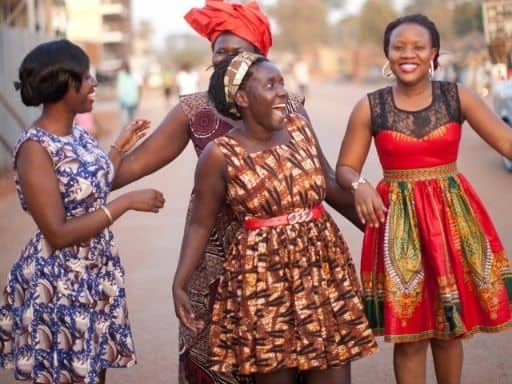 Kitenge (african fabric in Uganda) dresses made in Gulu.