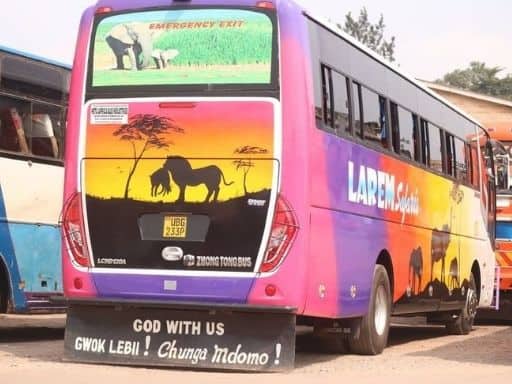 Larem Safari bus in Gulu, Uganda.