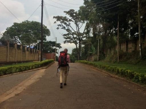 Be aware of your surroundings while walking in Kampala, Uganda. 